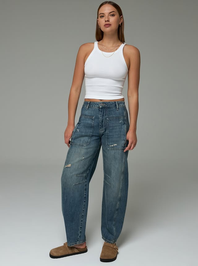 Atlas Denim denim kumaş doku ve yıkama detayı — yakın plan 6